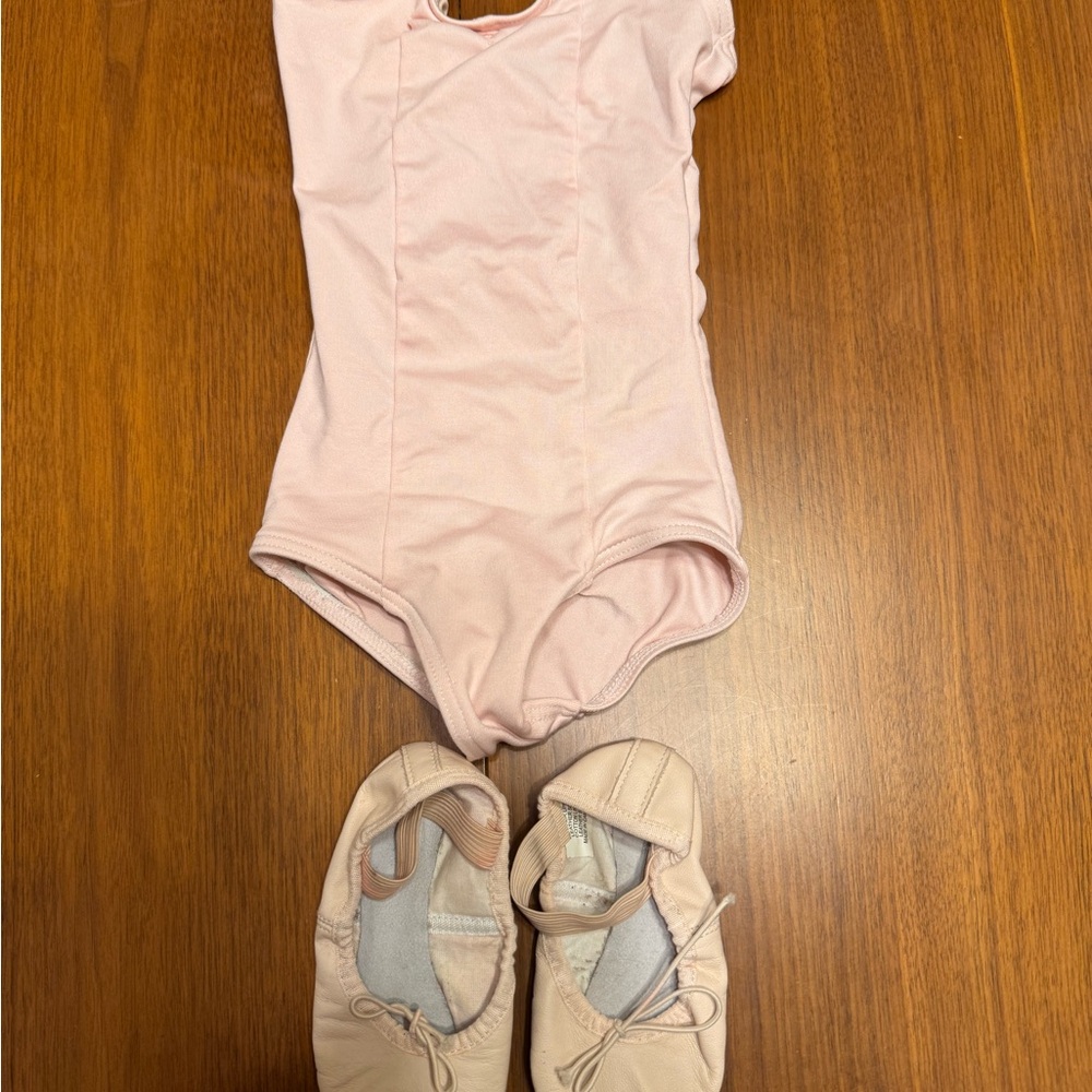 Light Pink Kids Leotards and shoes